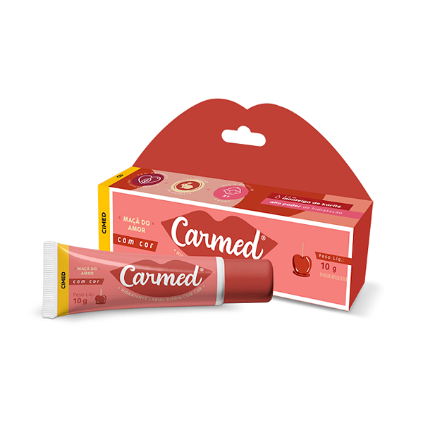 Carmed Hidratante Labial Com Cor "Maçã do Amor" (Cimed) - 10g