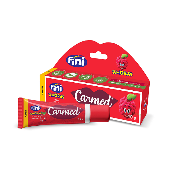 Carmed Hidratante Labial com cor "Amora" Fini Amoras (Cimed) - 10g
