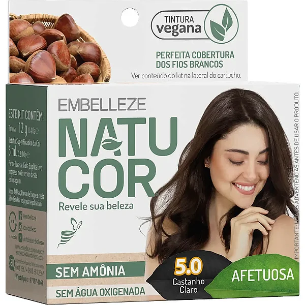 NatuCor Tintura Vegana Sem Amônia e Sem Água Oxigenada