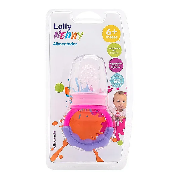 Alimentador Infantil Lolly Nenny Rosa - 1 Unidade