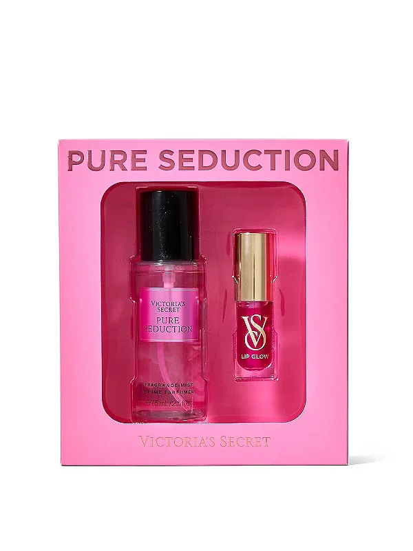 Kit pure seduction mini body splash 75ml e gloss victoria's secret