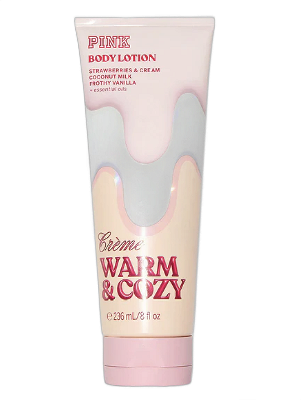 Creme warm & cozy body lotion loção hidratante pink victoria's secret 236ml