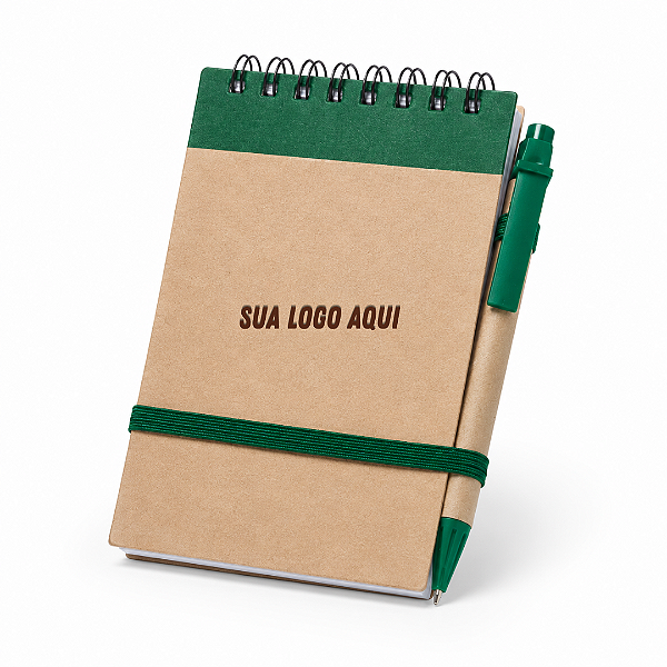 Bloco de Anotações Ecológico com Caneta