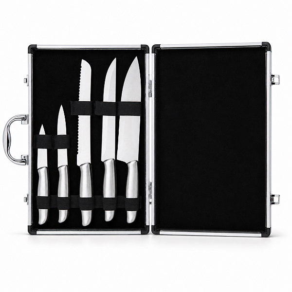 Kit Facas 5 Peças Maleta