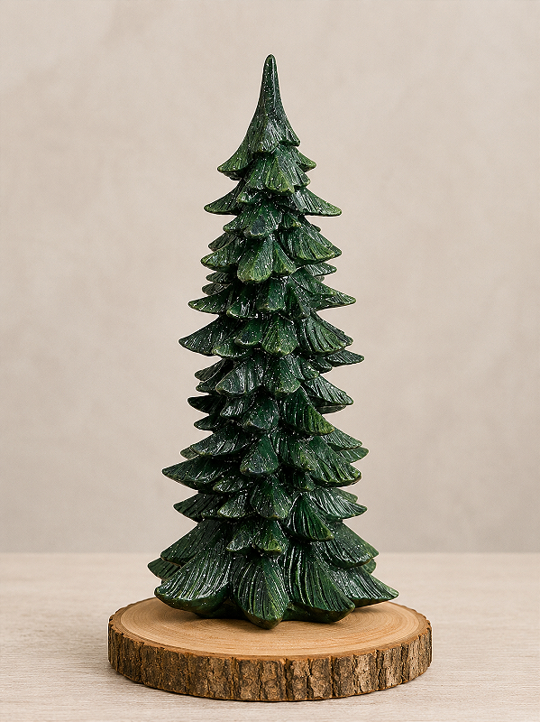 Árvore de Natal Topiária Verde em Resina 38 cm