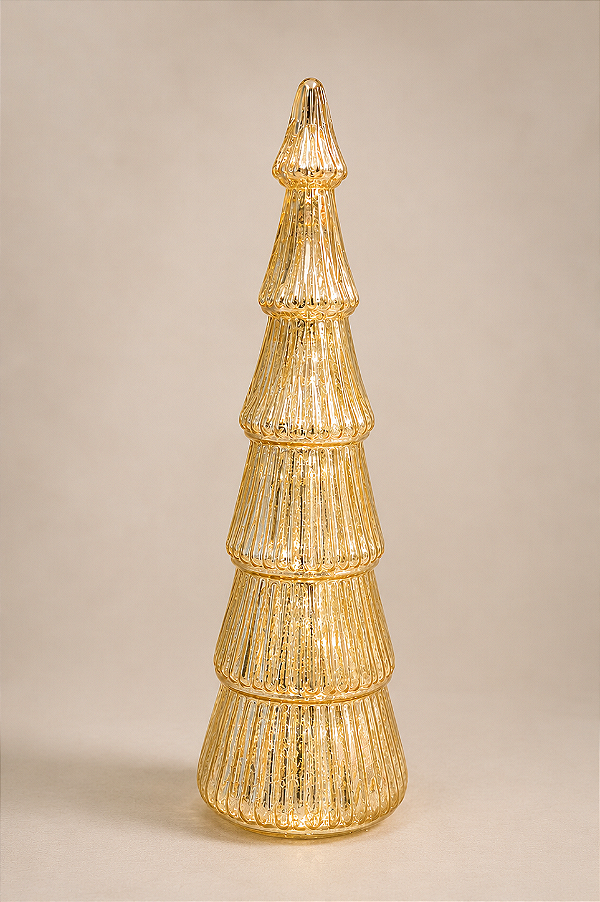Árvore de Natal em Vidro com Iluminação LED 48 cm