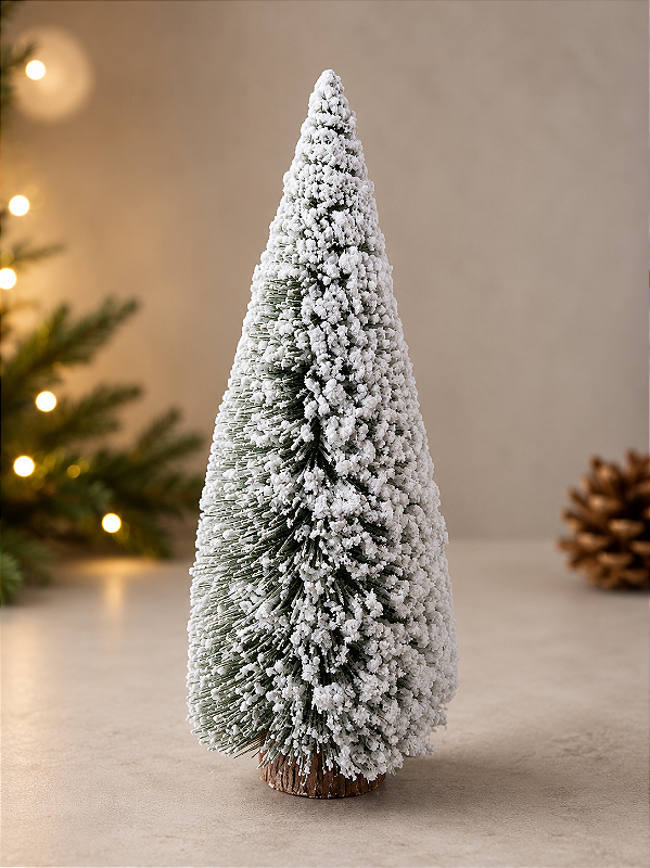 Árvore Nevada formato cone 20 cm