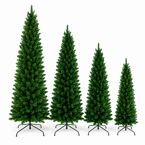 Árvore de Natal Slim Verde 2,40 m com 1.200 Galhos e Sistema Guarda-Chuva
