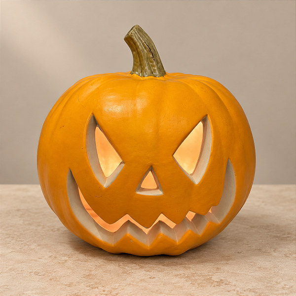 Abóbora de Halloween Iluminada Premium 23 cm