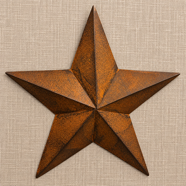 Estrela Pendente de Metal Rústica 40 cm