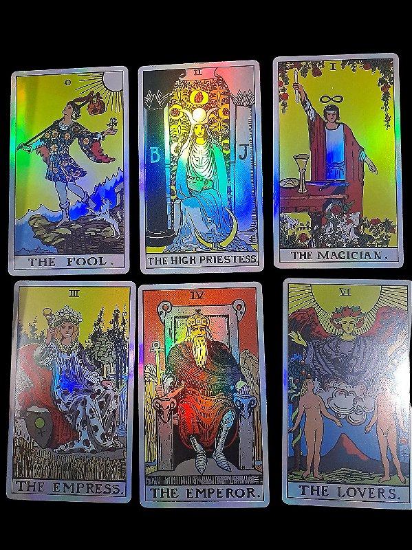 Tarot Waite Holográfico 78 Cartas Rider-Waite
