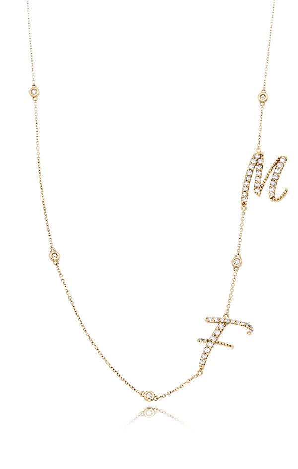 COLAR INICIAIS DIAMANTES