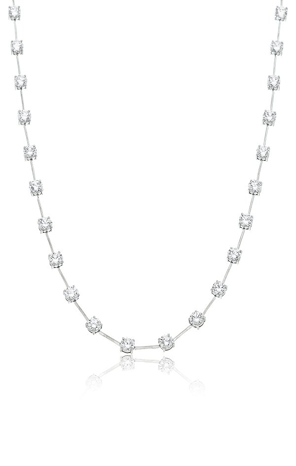 COLAR RIVIERA 4 GARRAS FIO CHAPA ESPAÇADOS 25 PONTOS