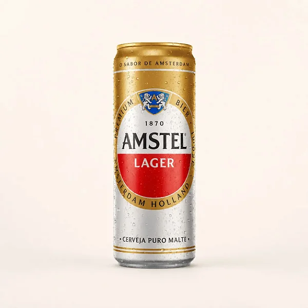 Cerveja Amstel lata com 350 ml