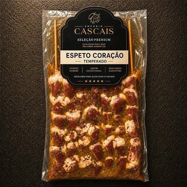 Espeto de Coração aproximadamente 500 gramas