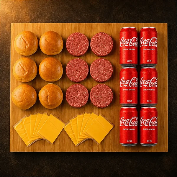 Combo Hambúrguer Fraldinha em Casa (6 Blends + 6 Refris)