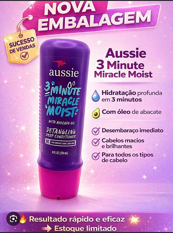 Creme Aussie 3mm Miracle Moist 236ml