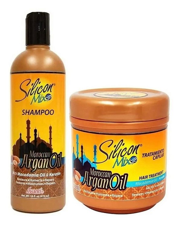 Kit Silicon Mix Óleo de Argan Shampoo 473ml + Máscara 450g