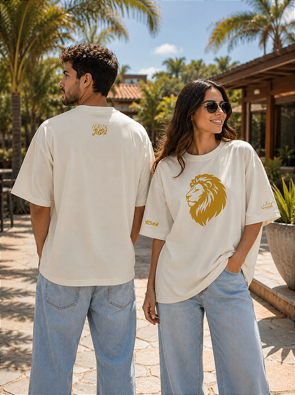 CAMISETA OVERSIZED-LEÃO COROA