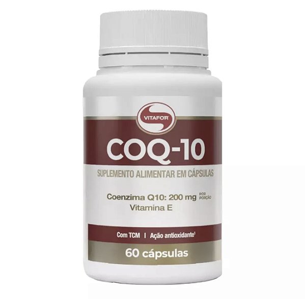 Coq-10 Coenzima Q10 100mg com Vitamina E 60 Cápsulas