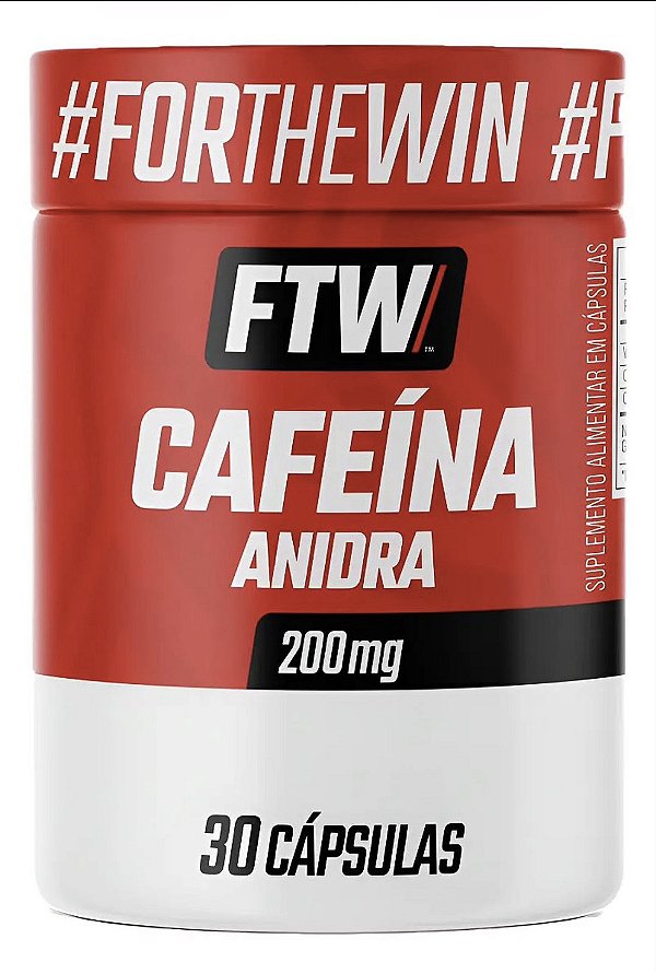 Cafeina anidra 200mg 30 Capsulas - FTW Sem sabor