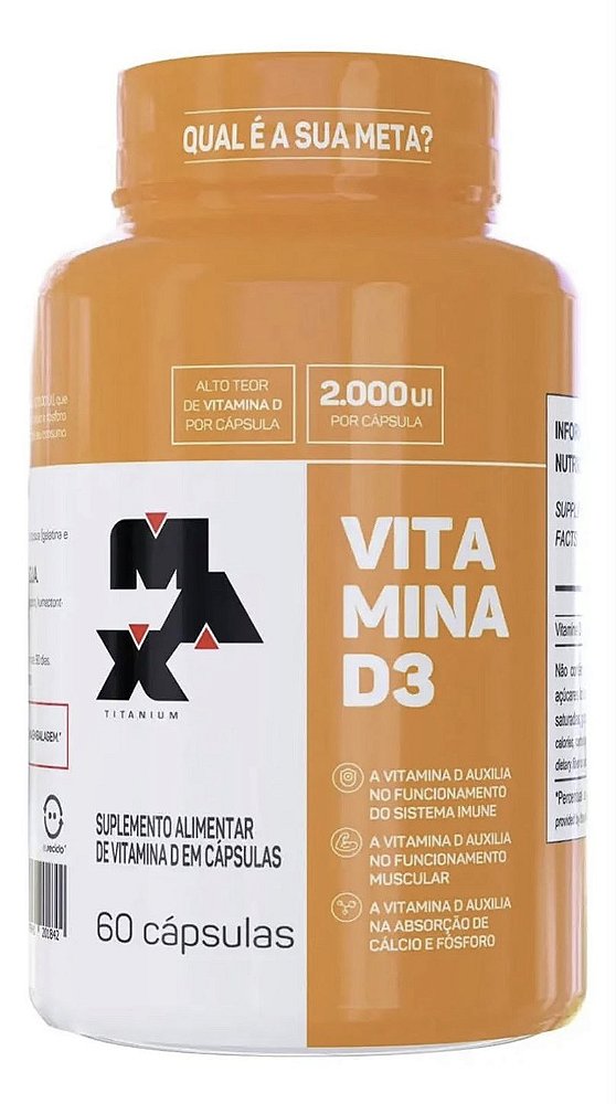 vitamina D3 60 capsulas - MAX TITANIUM