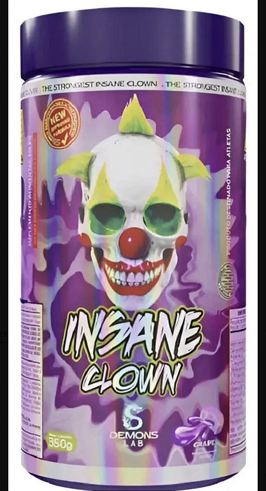 Pre Treino Insane Clown 350g - Demons Lab - Sabor UVA