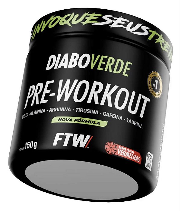 Pre Treino Workout Diabo Verde Pote 150g - FTW