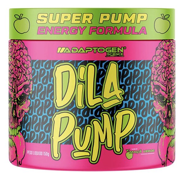 Dila Pump Sem Cafeina - Sabor maça Verde Adaptogen 150g