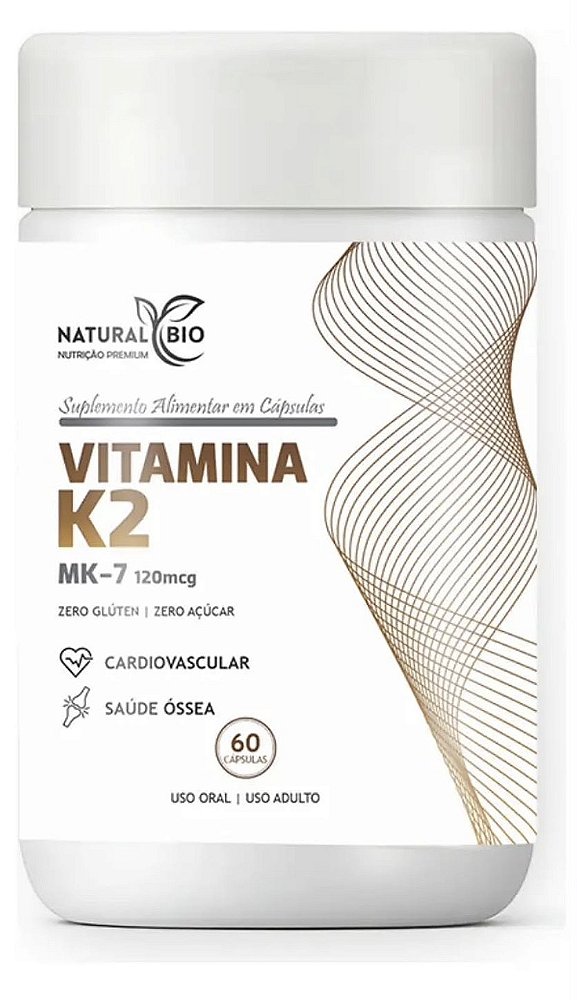 Vitamina K2 120mcg Capsulas NATURALBIO 60 Capsulas