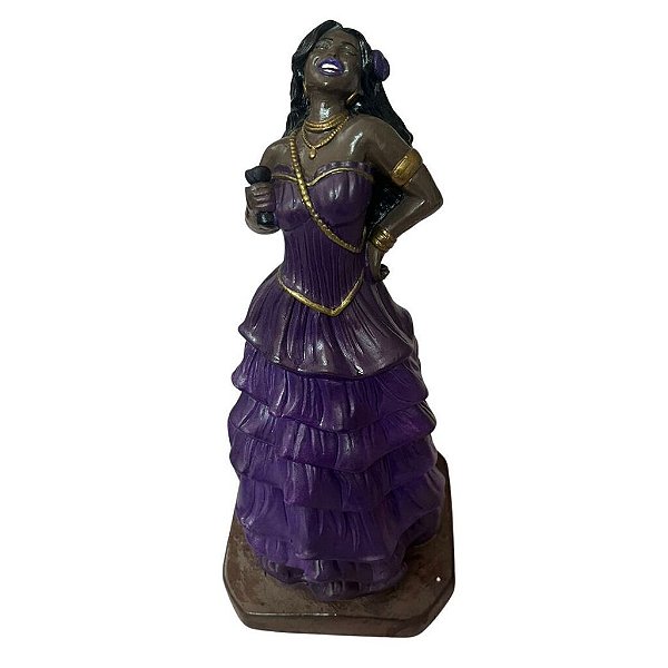 Imagem Gesso Realista Premium - Pomba Gira Roxa 26 cm