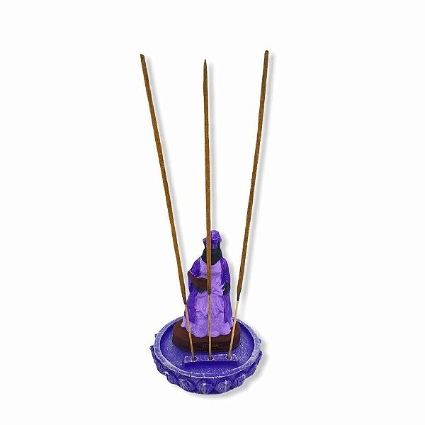 Incensário Nanã Lilás 12 cm 3 Varetas em Resina
