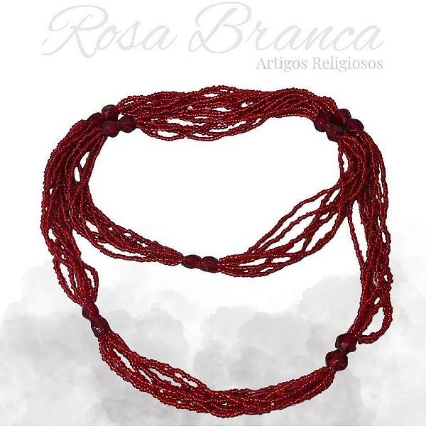 Brajá 7 Fios Vermelho Cristal
