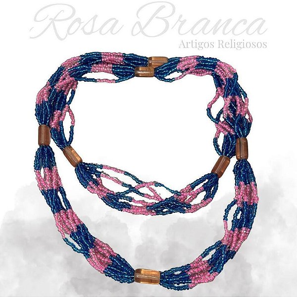 Brajá 7 Fios Azul e Rosa