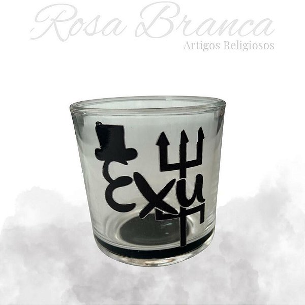Copo de Whisky Escrita Exu