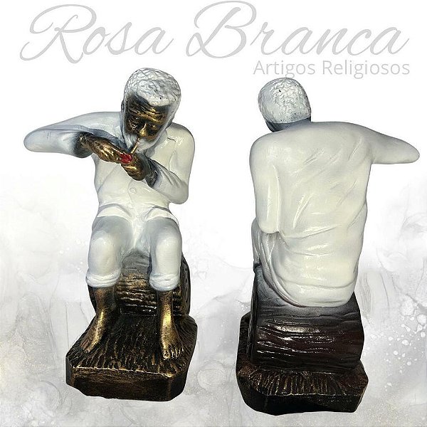 Imagem Gesso - Preto Velho Sentado