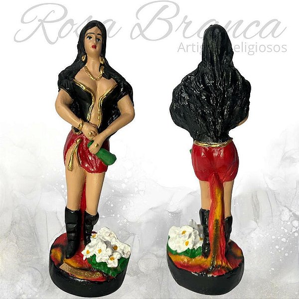 Imagem Gesso - Pomba Gira 7 Rosas Brancas