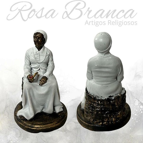 Imagem Resina Premium - Preta Velha Sentada - 15cm