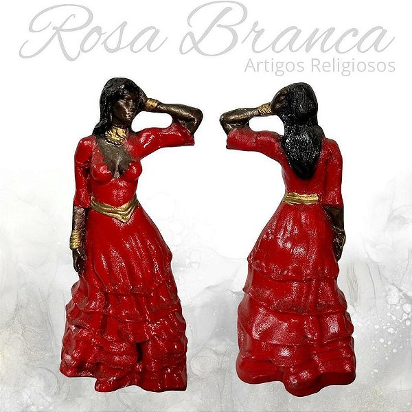 Imagem Resina Premium - Pomba Gira Saia Vermelha - 15cm