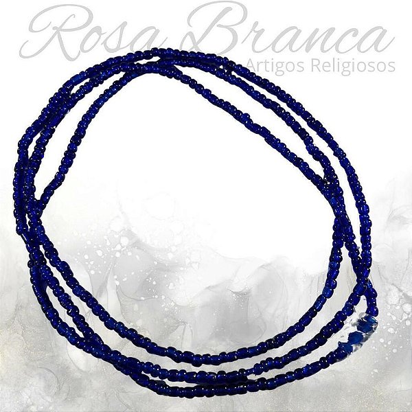Guia de Miçangas - Azul Cristal Com Firma