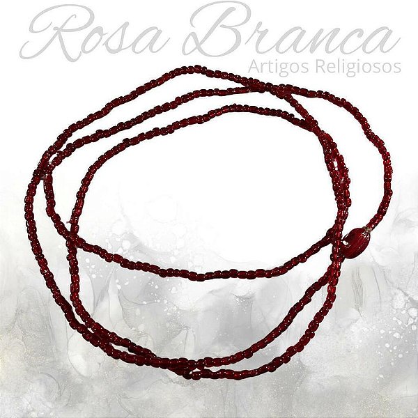 Guia de Miçangas - Vermelha Cristal Com Firma