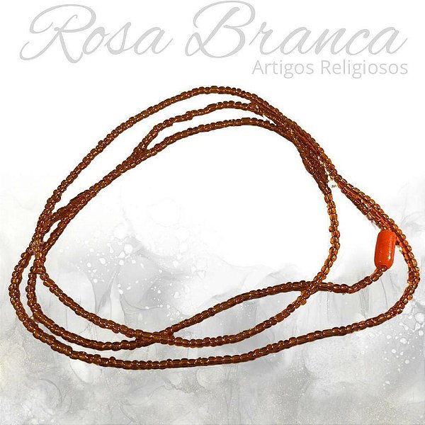 Guia de Miçangas - Laranja Cristal Com Firma