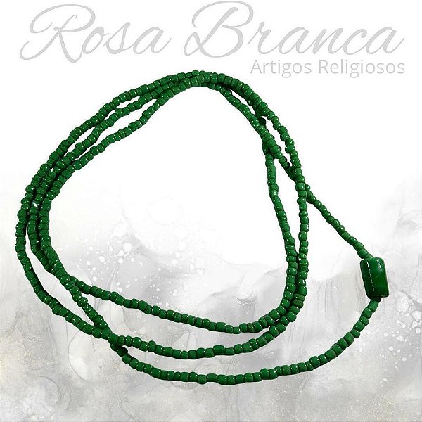 Guia de Miçangas - Verde Escuro Com Firma