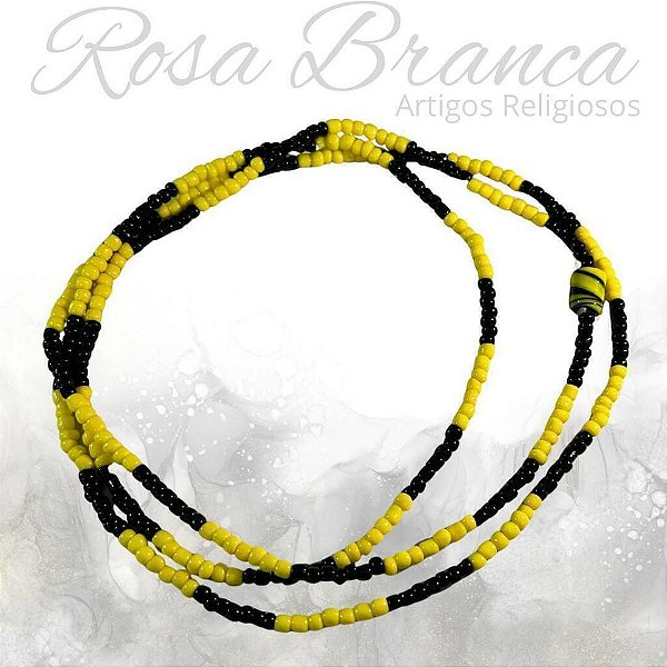 Guia de Miçangas - Amarelo e Preto Com Firma