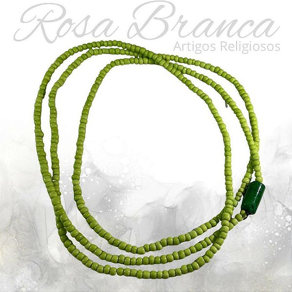 Guia de Miçangas - Verde Claro Com Firma