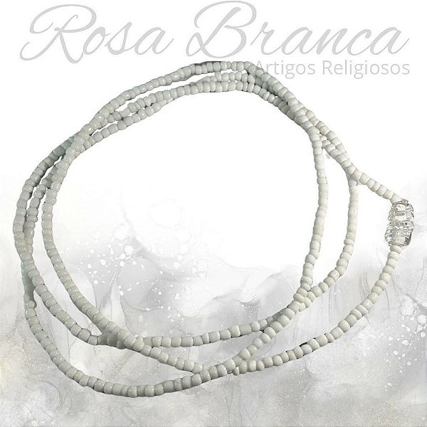 Guia de Miçangas - Branco Com Firma