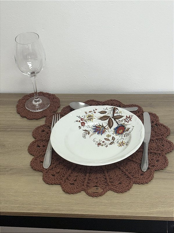 Flor de Margarida sousplat kit 04 und