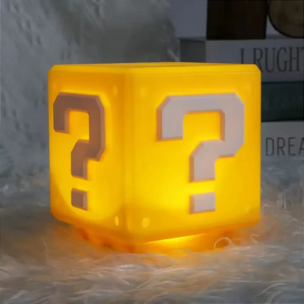 Luminária Mini Bloco Interrogação - Super Mario
