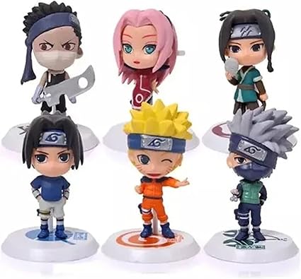 Fiico Kit 12 Bonecos Miniaturas Naruto 7cm