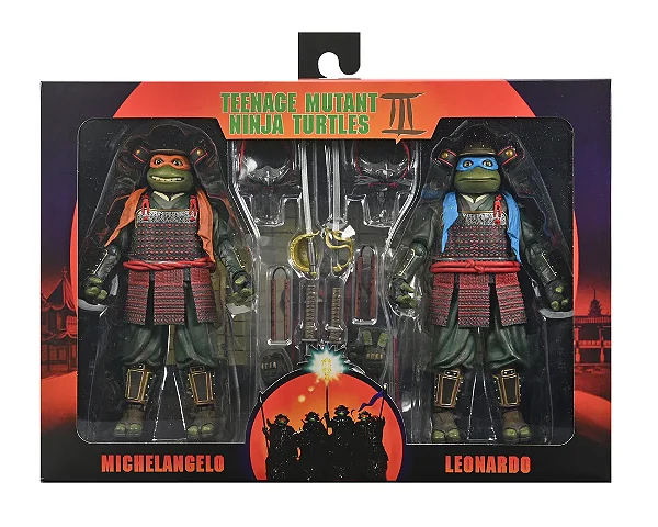 NECA Teenage Mutant Ninja Turtles 3 - Leonardo e Michelangelo